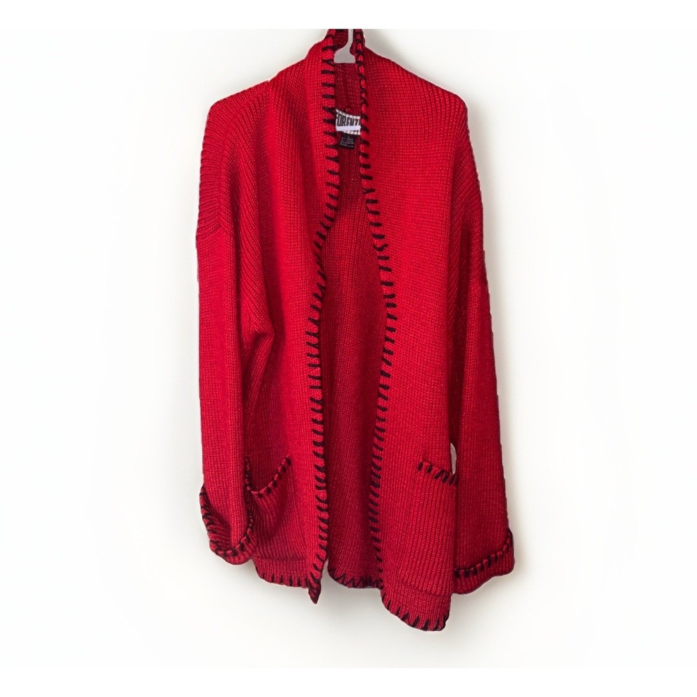 Vintage 90s Mohair Blend Forenza Long Heavy Duster Cardigan Grannycore Size S